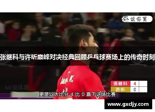 张继科与许昕巅峰对决经典回顾乒乓球赛场上的传奇时刻